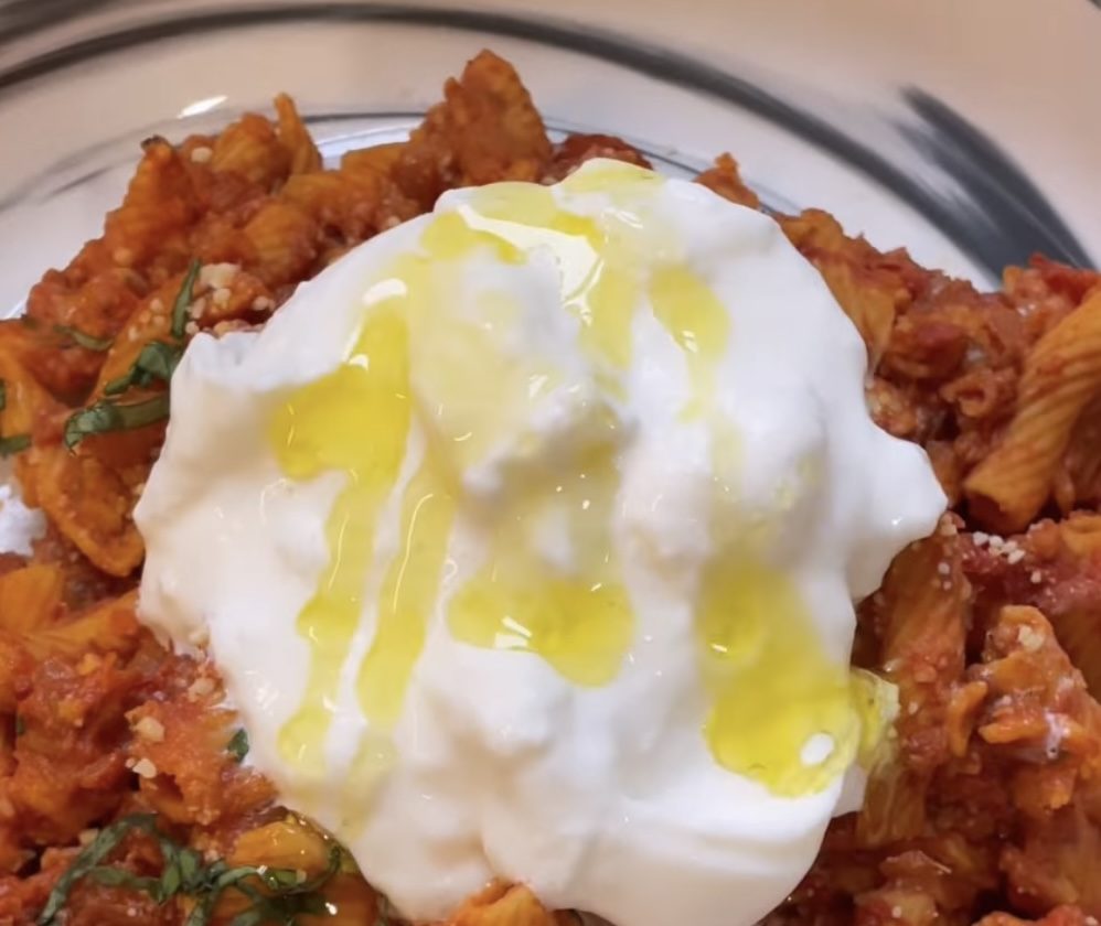 Pâtes et burrata
